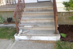 Concrete Step Repair Lakeshore Ontario - Before